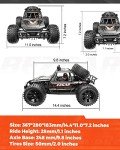 BEZGAR HB101 1:10 Scale Beginner RC Truck, 4WD High Speed 48km/h All Terrains RC Car Off Road Waterproof RC Buggy Toys for Boys Kids and Adults