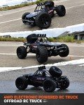 BEZGAR HB101 1:10 Scale Beginner RC Truck, 4WD High Speed 48km/h All Terrains RC Car Off Road Waterproof RC Buggy Toys for Boys Kids and Adults