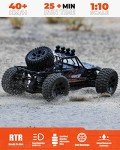 BEZGAR HB101 1:10 Scale Beginner RC Truck, 4WD High Speed 48km/h All Terrains RC Car Off Road Waterproof RC Buggy Toys for Boys Kids and Adults