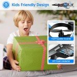 jogpun RC Plane Drones for Kids Remote Control Airplane, Aircrafts for Boys and Girls, Jet RC Helicopter Drone with LED Lights, Altitude Hold, 360° Flip, 2 Rechargeable Batteries Fly Toy