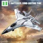 Leopmase F22 RC Airplane 3 Channel Remote Control Airplane Fighter Toy, RC Stealth Plane Ready to Fly,Stunt Flying Upside Down,Two Batteries,Toy for Beginners Adult with Xpilot Stabilization System