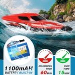 Podleer RC Boat for Adults-Remote Control Boat for Lakes-High Speed 25+ KPH-Toys for Ages 8-13