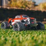 ARRMA RC Truck 1/18 Granite GROM MEGA 380 Brushed 4X4 Monster Truck RTR with Battery & Charger, Red, ARA2102T2