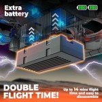 BEZGAR Drones for Kids | 2.4GHZ RC Plane, 6-axis Gyro Remote Control Airplane, RC Helicopter, 360° Flip Fighter Jet Toy, Toys for ages 8-13 with Colorful LED Navigation Lights Blue