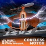 BEZGAR Drones for Kids | 2.4GHZ RC Plane, 6-axis Gyro Remote Control Airplane, RC Helicopter, 360° Flip Fighter Jet Toy, Toys for ages 8-13 with Colorful LED Navigation Lights Blue