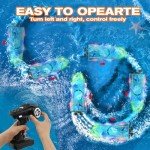 suangrc 918 RC Boat, Remote Control Boat for Adults, Water Boats with LED Light for Kids, RC Ship with Rechargeable Battery, Summer Toys for Pools and Lakes, Toy Gift for Adults Boys&Girls