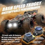 HYPER GO 14210 H14BM V3 1/14 Brushless RC Cars for Adults Fast 50 mph, RC Trucks 4X4 Offroad Waterproof, Electric Powered High Speed RC Car, Fast Extreme RC Truggy with 3S Battery for Snow Sand