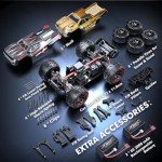 HYPER GO 14210 H14BM V3 1/14 Brushless RC Cars for Adults Fast 50 mph, RC Trucks 4X4 Offroad Waterproof, Electric Powered High Speed RC Car, Fast Extreme RC Truggy with 3S Battery for Snow Sand