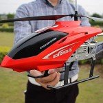 SREJNGL Large 75CM RC Helicopter Beginner Kids Toy 3.5CH Alloy LED Lights Remote Control Helicopter for Boys 8-12 Electric Remote Control Aircraft Airplane for Children Adults Gifts(2 Batteries