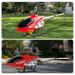 SREJNGL Large 75CM RC Helicopter Beginner Kids Toy 3.5CH Alloy LED Lights Remote Control Helicopter for Boys 8-12 Electric Remote Control Aircraft Airplane for Children Adults Gifts(2 Batteries