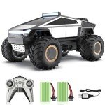 Cyber Style Truck RC Cars Metal Alloy Electroplating Truck 1:16 Dual Motor Remote Control Car 2.4 GHz -2WD All Terrain RTR Trucks Light-Light Effect 25° Angles Cyber Off - Road Wagon Ideal Gift