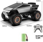 Cyber Style Truck RC Cars Metal Alloy Electroplating Truck 1:16 Dual Motor Remote Control Car 2.4 GHz -2WD All Terrain RTR Trucks Light-Light Effect 25° Angles Cyber Off - Road Wagon Ideal Gift