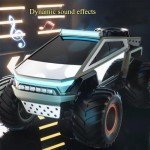 Cyber Style Truck RC Cars Metal Alloy Electroplating Truck 1:16 Dual Motor Remote Control Car 2.4 GHz -2WD All Terrain RTR Trucks Light-Light Effect 25° Angles Cyber Off - Road Wagon Ideal Gift