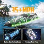 VOLANTEXRC Brushless RC Boats for Adults, 35+MPH Fast Remote Control Boat for Lakes, Full Proportional Boat High Speed RC Boat for Adults (79706)