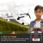 Top Race Remote Control Airplane - Ready to Fly 4 Channel RC Plane for Adults - Advanced Foam Construction - Remote Controlled War Cessna P51 Mustang Upgraded with Propeller Saver - 4.3"x15.7"x11.8"