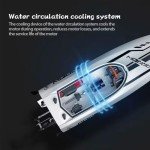 captainrc 50+KPH High Speed Brushless RC Boat 25 Inch Large Size Hull 2.4GHz RC Boat for Pools, Lakes and Rivers with 2 Batteries, LED Light, Low Battery Alarm (White)