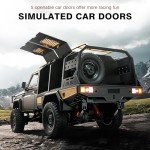 SVERTIBO 1/12 Scale RC Crawler, MN-82S LC79 RTR RC Truck 4x4 Off Road Vehicles 2.4GHz RC Rock Crawler Car with LED Lights, 7.4V 1200mAh Battery for Adults Hobby Toys (Black)