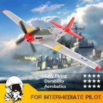 Leopmase P51D RC Plane, 4CH RC Airplane with High Speed Engine, Remote Control Airplane with Xpilot Stabilization System & Aerobatic, Remote Control Plane Best Gift for Kids