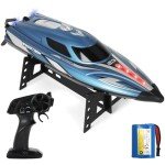 Podleer RC Boat for Adults-Remote Control Boat for Lakes-High Speed 25+ KPH-Toys for Ages 8-13 (Blue)