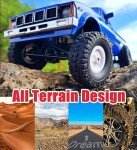 Apawband RC Crawler WPL C24 RC Rock Crawler RC Truck 4x4 Off Road RTR, 1/16 Scale Remote Control Truck All Terrain 2.4 Ghz with Proportional Steering LED Lights Hobby Toys Adult