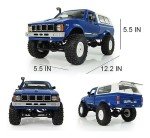 Apawband RC Crawler WPL C24 RC Rock Crawler RC Truck 4x4 Off Road RTR, 1/16 Scale Remote Control Truck All Terrain 2.4 Ghz with Proportional Steering LED Lights Hobby Toys Adult