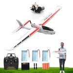 VOLANTEXRC New Version RC Plane,Remote Control Airplane for Adults,4-Channel RC Plane with Durable Foam Construction,3 Flight Modes,One-Key Stunts,Comprehensive Accessories Kit,23.6*18.1 inches,White