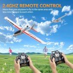 VOLANTEXRC New Version RC Plane,Remote Control Airplane for Adults,4-Channel RC Plane with Durable Foam Construction,3 Flight Modes,One-Key Stunts,Comprehensive Accessories Kit,23.6*18.1 inches,White