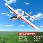 VOLANTEXRC New Version RC Plane,Remote Control Airplane for Adults,4-Channel RC Plane with Durable Foam Construction,3 Flight Modes,One-Key Stunts,Comprehensive Accessories Kit,23.6*18.1 inches,White
