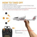 VOLANTEXRC New Version RC Plane,Remote Control Airplane for Adults,4-Channel RC Plane with Durable Foam Construction,3 Flight Modes,One-Key Stunts,Comprehensive Accessories Kit,23.6*18.1 inches,White