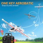 VOLANTEXRC New Version RC Plane,Remote Control Airplane for Adults,4-Channel RC Plane with Durable Foam Construction,3 Flight Modes,One-Key Stunts,Comprehensive Accessories Kit,23.6*18.1 inches,White