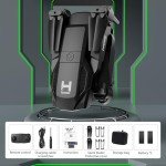 Mini Drone with Camera for Adults Beginner Kids, 1080P WiFi FPV, Foldable, 2 Batteries, One-Click Take Off/Landing, Altitude Hold Black