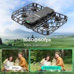 HOVERAir X1 Drone with Camera, Self-Flying Camera Drone with Follow Me Mode, Foldable Mini Drone with HDR Video Capture, Palm Takeoff, Intelligent Flight Paths, Hands-Free Control Black (Combo)