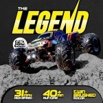 LAEGENDARY Remote Control Car, Hobby Grade RC Car 1:10 Scale Brushed Motor with Two Batteries, 4x4 Off-Road Waterproof RC Truck, Fast RC Cars for Adults, RC Cars, Remote Control Truck