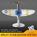 VOLANTEXRC RC Plane for Beginners, 4CH WWII Warbird P-47 Thunderbolt with Aileron, 2.4Ghz RC Airplane with Xpilot Self Righting&One Key Aerobatic, Gifts for Adults (761-16 RTF)