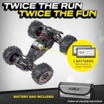 LAEGENDARY Remote Control Car, Hobby Grade RC Car 1:10 Scale Brushed Motor with Two Batteries, 4x4 Off-Road Waterproof RC Truck, Fast RC Cars for Adults, RC Cars, Remote Control Truck