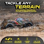LAEGENDARY Remote Control Car, Hobby Grade RC Car 1:10 Scale Brushed Motor with Two Batteries, 4x4 Off-Road Waterproof RC Truck, Fast RC Cars for Adults, RC Cars, Remote Control Truck