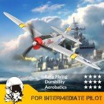 VOLANTEXRC RC Plane for Beginners, 4CH WWII Warbird P-47 Thunderbolt with Aileron, 2.4Ghz RC Airplane with Xpilot Self Righting&One Key Aerobatic, Gifts for Adults (761-16 RTF)