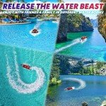 Levhorzn 2.4GHz Remote Control Boat, 22+ MPH RC Jet Boats, for Adults Kids Enthusiasts, Fast Speed Racing Boat for Lake, River, Pool (Red)