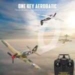 VOLANTEXRC RC Plane, 4 Channel Remote Control Airplane Fighter P40 with Aileron, 6-Axis Gyro, Aerobatics for Adults, Boys, Kids