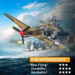 VOLANTEXRC RC Plane, 4 Channel Remote Control Airplane Fighter P40 with Aileron, 6-Axis Gyro, Aerobatics for Adults, Boys, Kids