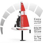 VOLANTEXRC Remote Control Sailing Boat RC Sailboat Compass 650mm 2.4Ghz 2-Channel Ready to Run(RTR) RG65 Class Competition RC Boat RTR for Beginners, Adults (791-1)