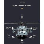 Aetheria F09-H SH60 Seahawk RC Helicopter with Camera, Yu Xiang 2.4G 8CH Remote Control Aircraft, Dual Brushless Wingless, 6G/3D Stunt Copter Model for Adults-1:47 Scale (FC&GPS/RTF Version)