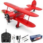 Hylukon WLtoys A300 RC Plane, 1806 Brushless Motor 6-axis Gyro Stabilizer RTF Glider Remote Control Plane 2.4GHz Gliding Foam RC Plane Toys with Led Light Easy to Fly for Adults Kids Beginners Boys