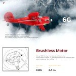 Hylukon WLtoys A300 RC Plane, 1806 Brushless Motor 6-axis Gyro Stabilizer RTF Glider Remote Control Plane 2.4GHz Gliding Foam RC Plane Toys with Led Light Easy to Fly for Adults Kids Beginners Boys