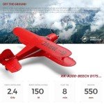 Hylukon WLtoys A300 RC Plane, 1806 Brushless Motor 6-axis Gyro Stabilizer RTF Glider Remote Control Plane 2.4GHz Gliding Foam RC Plane Toys with Led Light Easy to Fly for Adults Kids Beginners Boys