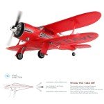 Hylukon WLtoys A300 RC Plane, 1806 Brushless Motor 6-axis Gyro Stabilizer RTF Glider Remote Control Plane 2.4GHz Gliding Foam RC Plane Toys with Led Light Easy to Fly for Adults Kids Beginners Boys