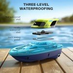SYMA RC Boats 2 Pack for Kids 8-12, Remote Control Racing Boat Set for Pool with LED Lights, 40 Mins Playtime (2 Batteries) & One-Key Water Spray, Summer Gifts Toys for Boys and Girls