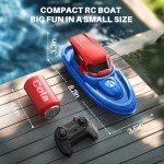 SYMA RC Boats 2 Pack for Kids 8-12, Remote Control Racing Boat Set for Pool with LED Lights, 40 Mins Playtime (2 Batteries) & One-Key Water Spray, Summer Gifts Toys for Boys and Girls