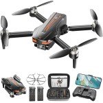 HOFMOC Drones with Camera 4K for Adults Kids, Brushless Motor Mini Drone, Foldable FPV RC Drone with Propeller Guards, One Key Take Off/Land, Gravity/Voice Control, Anti-Lost Alarm, Gift for Men, Boys