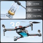 HOFMOC Drones with Camera 4K for Adults Kids, Brushless Motor Mini Drone, Foldable FPV RC Drone with Propeller Guards, One Key Take Off/Land, Gravity/Voice Control, Anti-Lost Alarm, Gift for Men, Boys